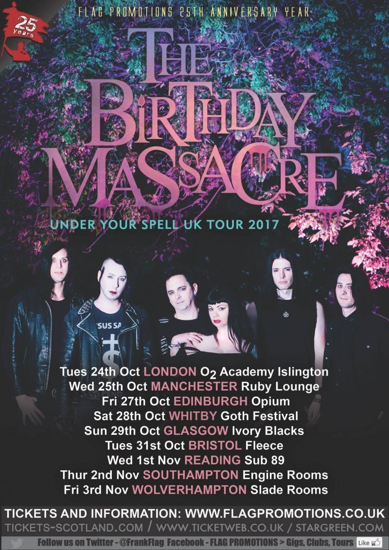 NEWS The Birthday Massacre “Under Your Spell” tour coming to the UK